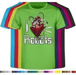 detske-levne-bavlnene-tricko-potisk-robot-srdce Barva: Lime - limetková, velikost: 128