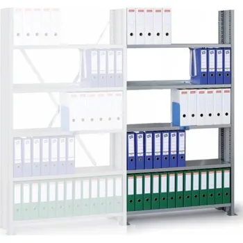 Dílenský regál Archivační regál s bočními stěnami Variant, 2910 x 1240 x 300, přídavný