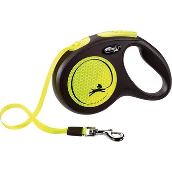 Vodítko pro psa Flexi New Neon M pásek 5 m žluté 25 kg