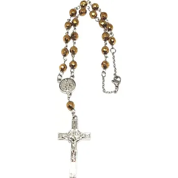 Růženec Růženec hematitový zlatý