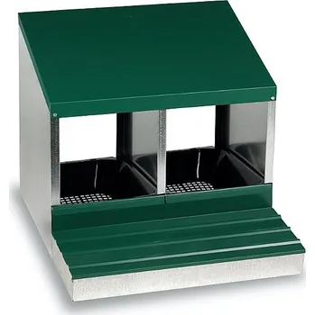 Chov hospodářského zvířete Snáškové hnízdo pro 2 nosnice GAUN kovové nášlapy