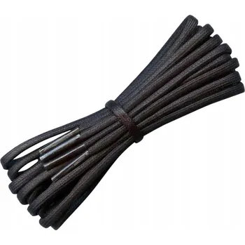 Vrták VOSKOVANÉ ČERNÉ tkaničky do bot 60 cm TENKÉ Kulaté Fi 2 mm G9-32