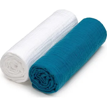 látková plena T-tomi Mušelínové pleny Bio White + Petrol