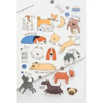 samolepka 3D MESHU pěnové kopulovité Samolepky "Best Friend" pejsci 10x24cm, 24 ks