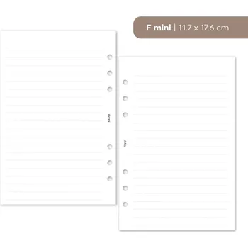 Kancelář Fleppi Náplň do diáře - linkované listy - 8 mm Vyberte velikost náplně: F mini