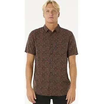 Pánská košile košile Rip Curl FUN TIMES S/S SHIRT Black/Orange velikost M