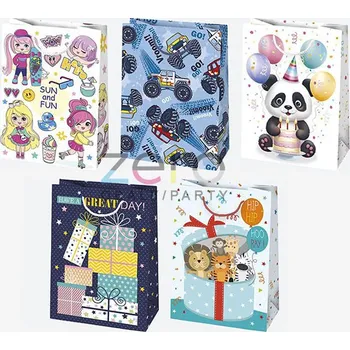 Dárková taška Taška papírová dárková 34,5x48x13 cm (lak) - dětské (mix 2)