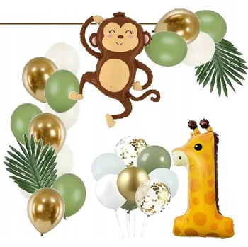 Balónek BALÓNKY boho SAFARI zvířátka opička ROK