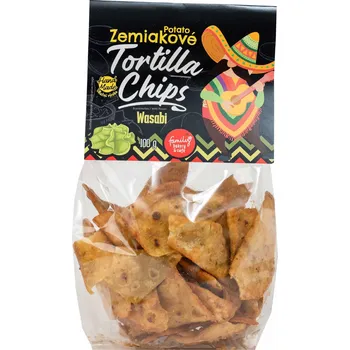 Chips Bramborové Tortilla Chips - Wasabi 100 g