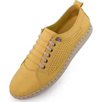 Dámské tenisky Dámské kožené boty NELL Perform Yellow 37