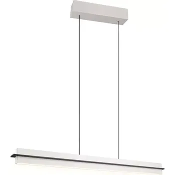 Trio Leuchten 346710176 EMERSON - Závěsné šedé, dotykem stmívatelné svítidlo nad pracovní a jídelní stůl se změnou barvy světla 2700 - 5000K, 95cm, 22W (Závěsné svítidlo nad jídelní nebo pracovní stůl se dvěma dotykovými senzory v jemně šedé barvě)