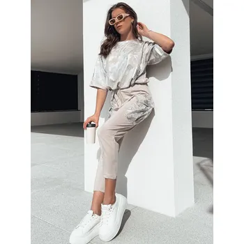 Béžová souprava kalhot s tričkem BIRWEKI AY1048 Velikost: L