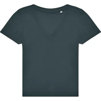 pracovní tričko B&C Tričko B&C E150 V women s výstřihem do V, krátký rukáv, dámské COT01014Tzm104-amalfi teal XL Modrozelená amalfi