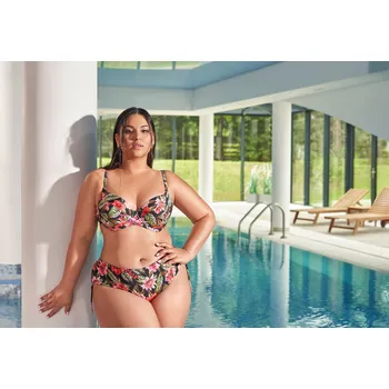 Dámské plavky Plavková podprsenka Ava SK 218 Floral Maxi s plnými košíčky květinové 100G