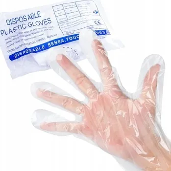 Pracovní rukavice Fóliové rukavice NA JEDNO POUŽITÍ UNIVERZÁLNÍ VELIKOST 100 KUSŮ