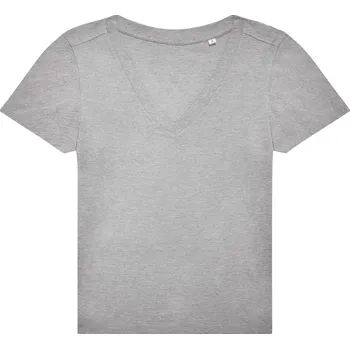 pracovní tričko B&C Tričko B&C E150 V women s výstřihem do V, krátký rukáv, dámské COT01014T62013-sport grey 3XL Šedá sport