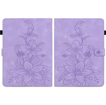 Pouzdro na tablet VSECHNONAMOBIL 99224 ART LILY Zaklápěcí pouzdro Amazon Kindle Paperwhite 2024 fialové