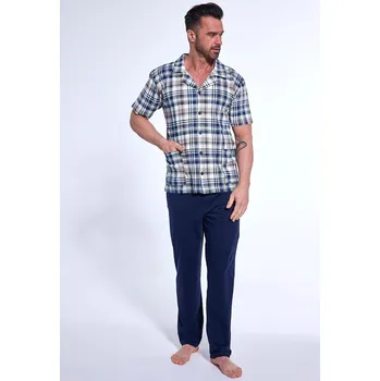 Pyžamo Cornette 318/54 cr/r M-2XL pánské rozepínací tmavě modrá L