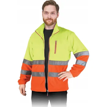 Pánské oblečení MIKINA FLEECOVÁ VÝSTRAŽNÁ - POLSTRIP 3XL