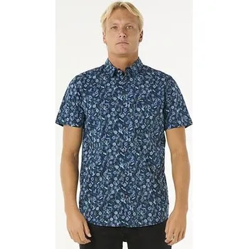 Pánská košile košile Rip Curl FLORAL REEF S/S SHIRT Washed Navy velikost M