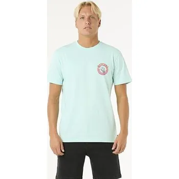 Pánské oblečení tričko Rip Curl SHRED TIL TEE Light Aqua velikost XL