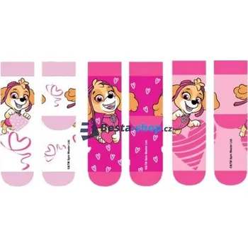 Ponožky dětské Paw Patrol Skye - sada 3 páry