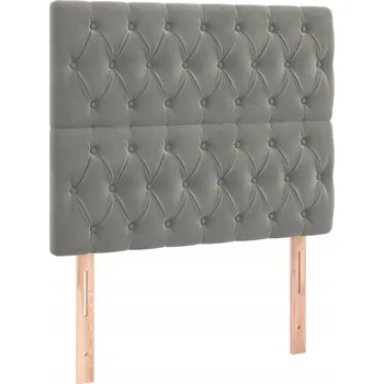 Čelo postele sametové 90x118/128 světle šedé