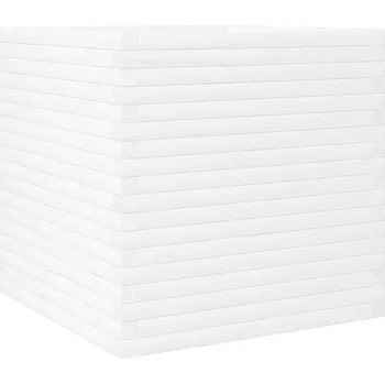 Květináč Zahradní květináč z masivního borovicového dřeva 70x70x68,5 cm, bílý