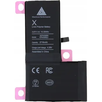 Baterie pro mobilní telefon Baterie pro Apple iPhone X MPD-Maximum Performance 2716 mAh