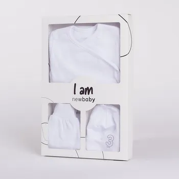 Kojenecké oblečení New baby 3-dílná kojenecká soupravička do porodnice I AM vel. 56 bílá