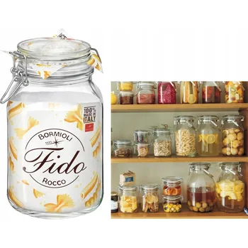 ZAVAŘOVACÍ SKLENICE nádoba na potraviny FIDO 2 L KLIPS BORMIOLI weki okurky paprika džus