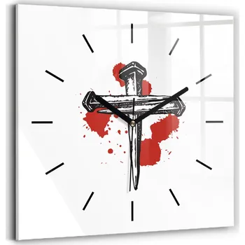 Hodiny Nástěnné hodiny SacroArte bílé 30 cm