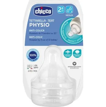 Savička CHICCO Savička na láhev Perfect Easy/Perfect 5/Well-Being fyziologický střední průtok 2m+ 2 ks