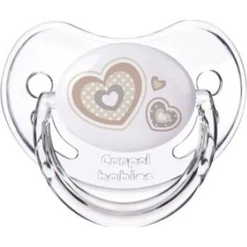 Canpol babies Dudlík 18m+ silikonový anatomický NEWBORN BABY béžový