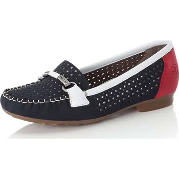 Dámské mokasíny Dámské mokasíny RIEKER 40065-14 modrá S5 41