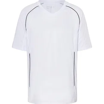 Pánské tričko James&amp;Nicholson Unisex funkční triko JN386 White-Black L