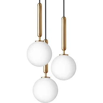 Nuura Závěsné svítidlo Miira 3, brass/opal