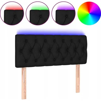 LED záhlaví černé 90x78/88 cm