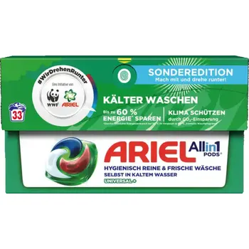 Kapsle na praní Ariel gelové kapsle na praní 33 dávek Universal 706,2 g - profi Qualität