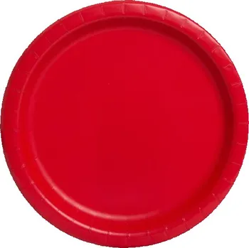 Party nádobí Unique Talířky papírové červené 17cm 8ks