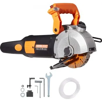 Fréza Elektrická drážkovací fréza VEVOR, řezačka drážek ve zdi 133 mm, hloubka řezačky drážek 42 mm, drážkovací fréza ve zdi 2500 W, řezačka ve zdi s vodním čerpadlem