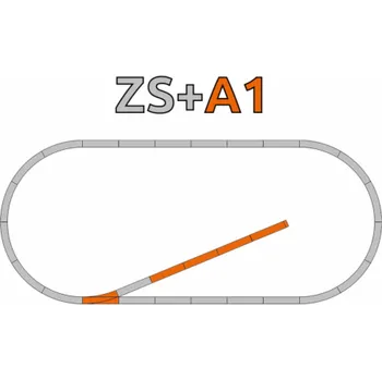 Vláček a vláčkodráha Roco Geoline Sada kolejí A1 (kusá kolej) s podložím - 61150