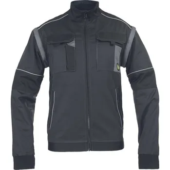 pracovní bunda CERVA MAX ECO STRETCH / Strečová pracovní bunda 2v1, odepínací rukávy - černá 54