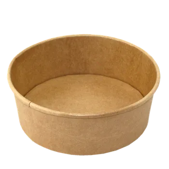 Jednorázové nádobí EcoPack Papírová miska EKO na salát 185x160x70 mm 1300 ml kraft bal/50 ks