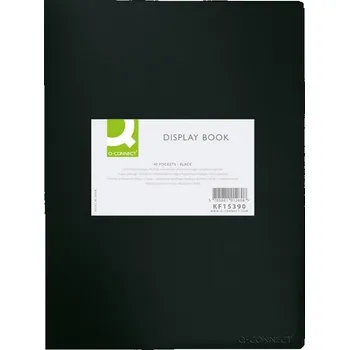 Prezentační složka A3 Q-CONNECT, 20 kapes, 380 mic, černá