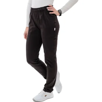 Zdravotnický oděv Perlička® Zdravotnické kalhoty TINA Úplet Černá Barva: Černá, Velikost: L