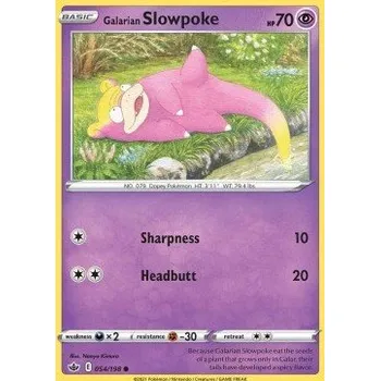 Volný čas Pokémon CRE 054/198 Galarian Slowpoke - Chilling Reign Stav: Near Mint, Verze: NORMAL