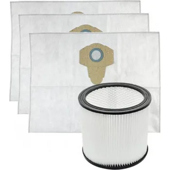 Filtr do vysavače Omývatelný filtr k vysavači LIDL PNTS 1400 D1 Parkside a sáčky, 1+3ks