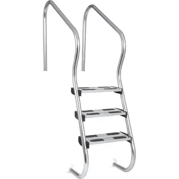 Bazénové schůdky Žebřík nerez Ergo s pouzdrem 3 stupňový, AISI 316 do slané vody