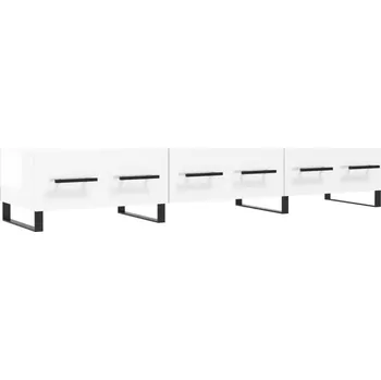 Televizní stolek TV stolek bílý 150x36x30 cm – dřevotříska, železné nohy